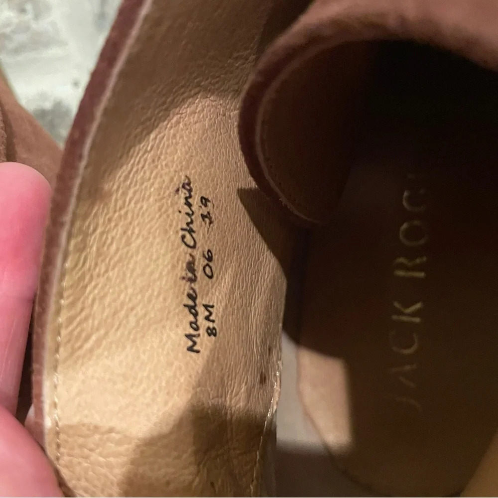 Jack Rogers Izzy Suede Wedge Ankle Booties Size 8.5 - Picture 7 of 11